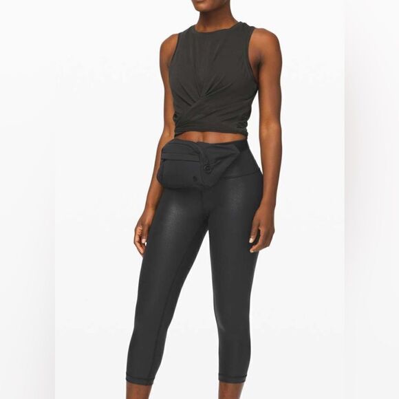 Lululemon Wunder Under High Rise crop leggings 21” size 8 Foil Print - Picture 1 of 10